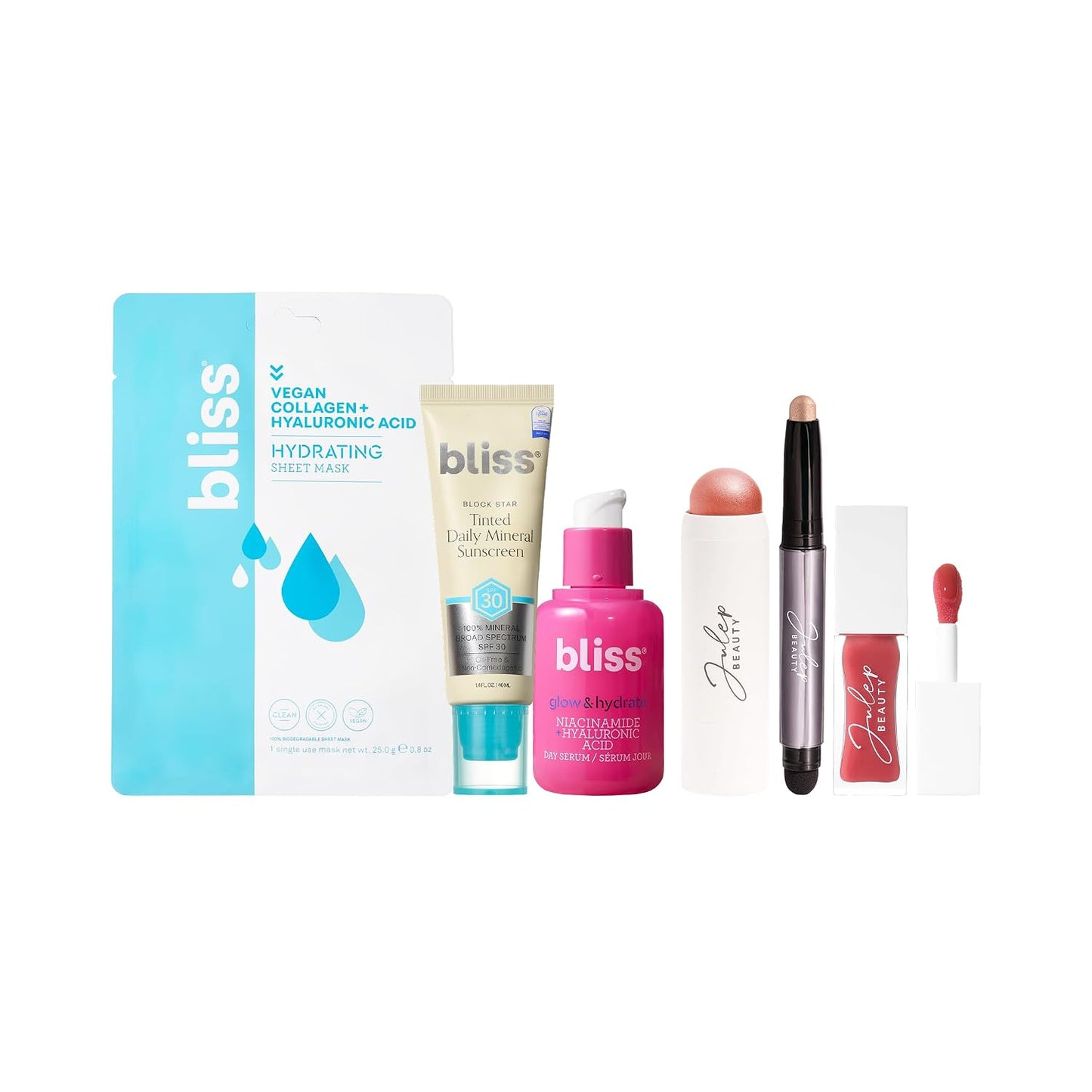 X Julep Makeup Kit - Hydrating Skincare & Makeup Set - Includes Julep Eyeshadow Stick &  Glow Serum Skincare