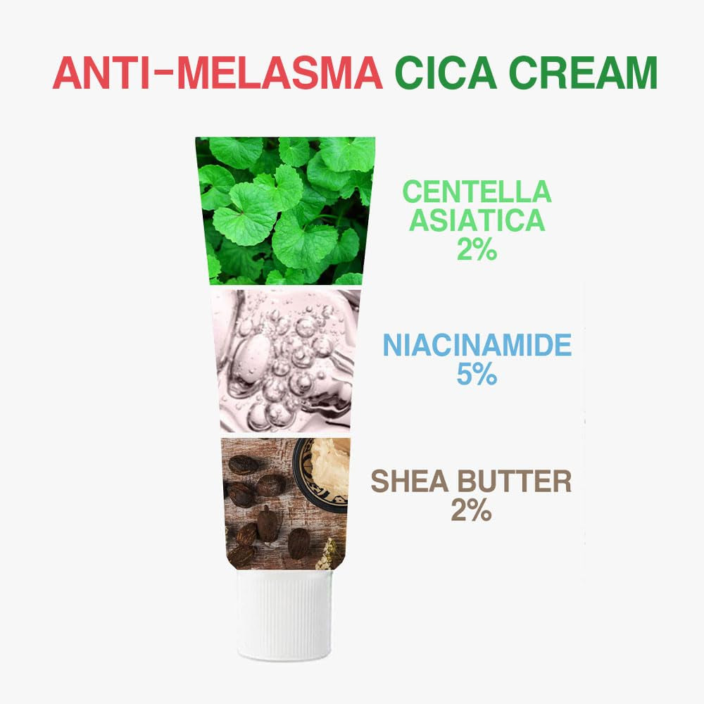 Melasma Treatment for Face Cream - Dark Spot Remover Centella Asiatica - Korean Skin Care Beauty Products 40Ml/1.35 Fl.Oz